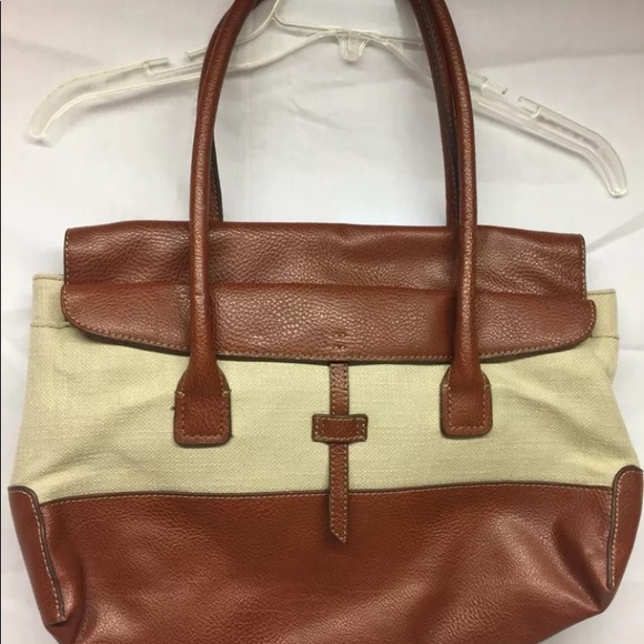 Liz Claiborne Cloth Flip Close Snap Saddle Bag - Picture 2 of 4